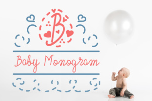Baby Monogram Font for Handmade Labels and Invites