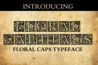 Floral Capitals: A Vintage Typeface for Timeless Branding