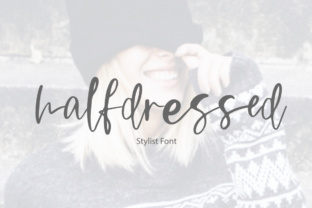 Halfdressed Font: A Romantic Script for Makers