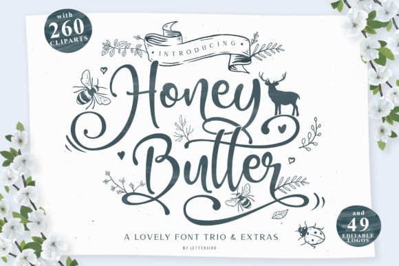 Honey Butter Trio: The Elegant Script Font for Handmade Brands