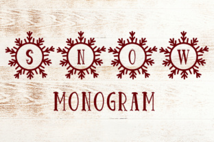 Snow Monogram: A Decorative Font for Winter Editorial Design