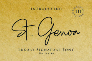 St. Genoa: A Luxury Signature Font for Elegant Editorial Design